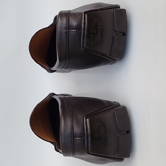 Men’s Brown Micro Guccissima Loafers with box and dust bag Size 11 - Picture 4 of 12